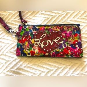 NWOT BRIGHTON LOVE BOUQUET CARD HOLDER WALLET/WRISTLET 👛 🌸